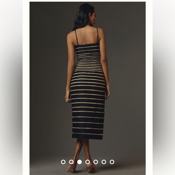 Maeve 12 by Anthropologie Square-Neck Sleeveless Slim Midi Dress - Picture 3 of 9